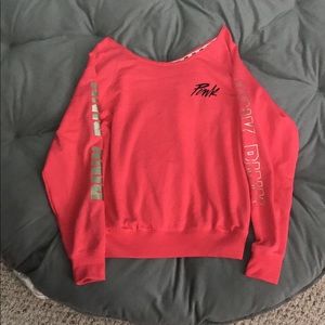 Bright Salmon colored pull over from VS PINK